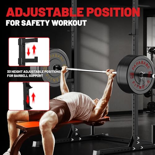 Adjustable Squat Rack with Pull-Up Bar - 800LB Capacity