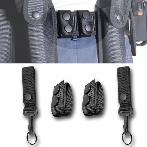 Heavy Duty Nylon Tactical Belt Keepers - 6 Clips for Law Enforcement
