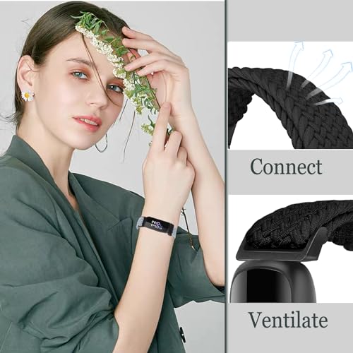 Braided Stretchy Solo Loop Wristbands - 5 Pack for Fitbit Inspire 3/2/HR, Ace 3/2