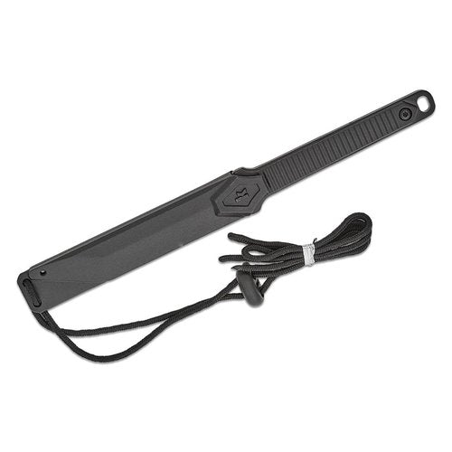 Kershaw Dune Full Tang Neck Knife (4008X) Compact 3.8 3Cr13 Stainless Steel Fixed Blade with Black-Oxide Finish, Textured Injection Molded Handle, Secure Molded Sheath and Lanyard, 2.5 oz.