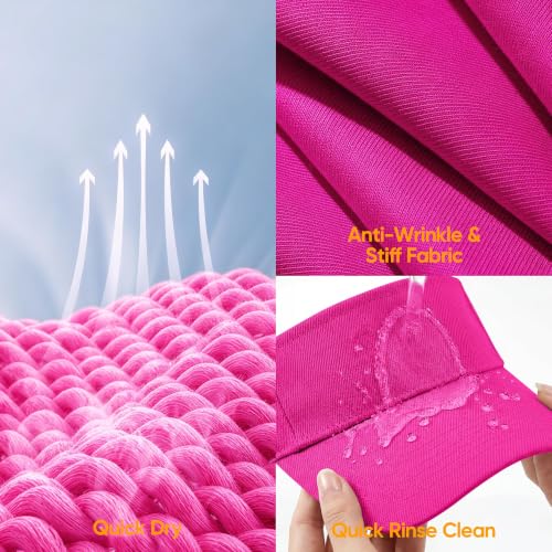 Adjustable Sports Sun Visor Hat for Women & Men - Hot Pink