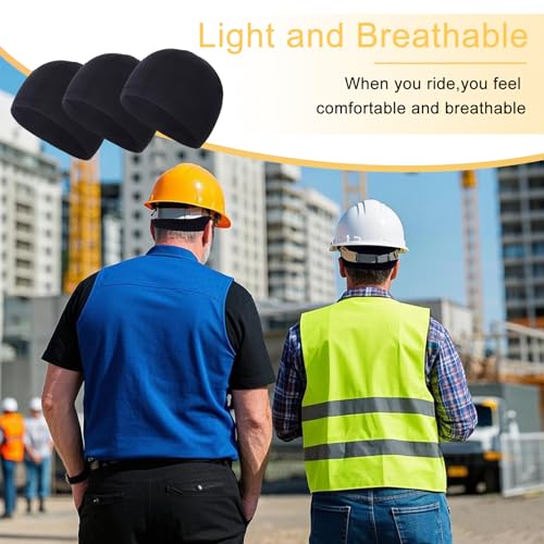 Cooling Skull Caps for Men - 10 Pcs Sweat Wicking Beanie - Black