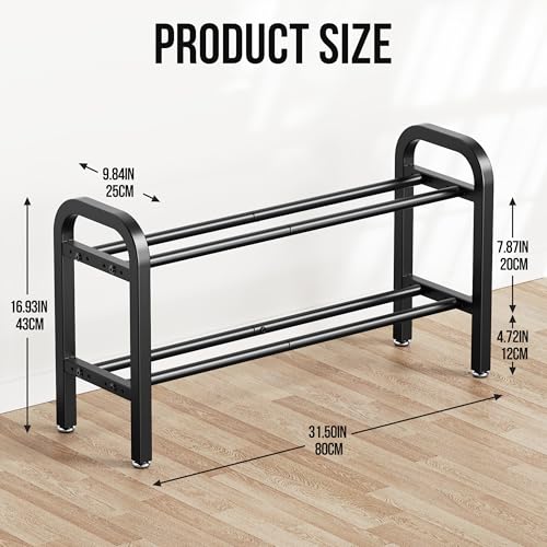2-Tier Dumbbell Rack - Adjustable Width, 300 lb Capacity