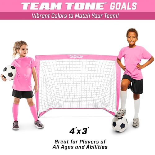 Portable Soccer Goals for Kids - 4x3 ft & 6x4 ft Options