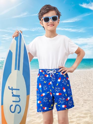 Boys Swim Trunks with Mesh Liner - Sizes 4-12T