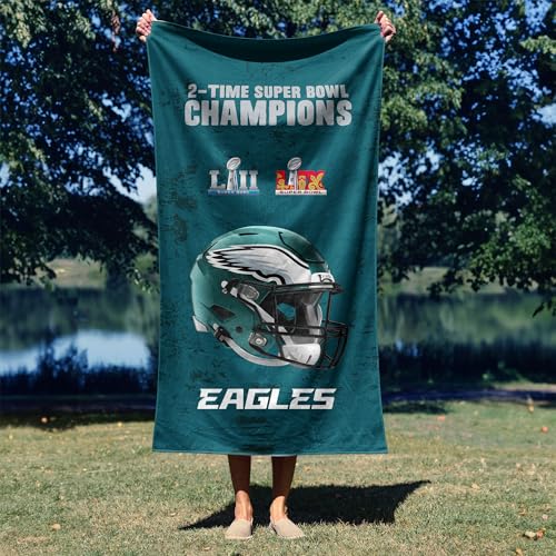 Philadelphia Eagles Super Bowl LIX Beach Towel - 30x60 Inches