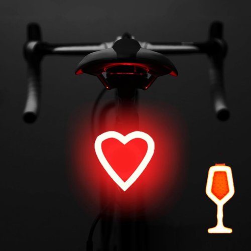 VANAPARK Bike Taillight, Creativy Shape Bike Rear Light, Rechargeable Super Bight Bicycle Tail Light Max 60 lumens 5 Light Modes, IPX5 Waterproof Bicycle Rear Lights