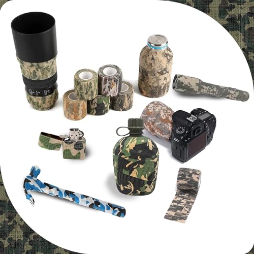 Camouflage Self-Adhesive Tape - 14.76 ft Durable Camo Wrap