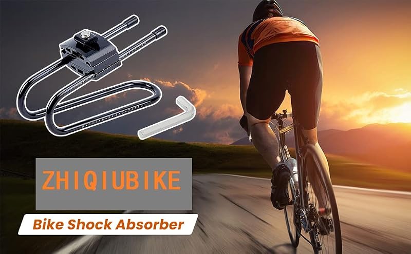 ZHIQIU Black Bicycle Suspension Spring Shock Absorber for MTB & Road Bikes