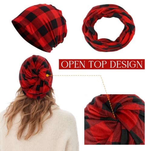 Slouchy Beanie for Women - Soft Cotton Stretch Skull Cap