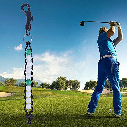 Golf Score Counter Beads - 2pcs Green & White Stroke Tracker