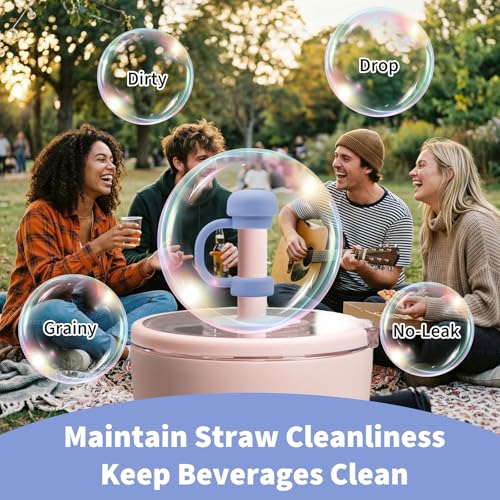 Reusable Silicone Straw Covers for Tumblers - 6 Pack Dust-Proof Caps