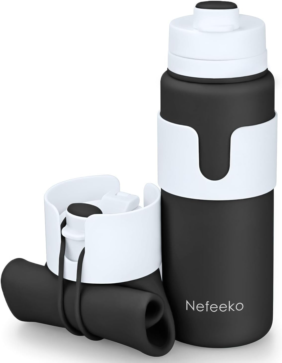 Nefeeko Collapsible Water Bottle - BPA-Free 26oz Foldable Design for Travel & Sports | Leak-Proof & Lightweight