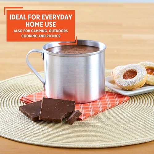 1.25-Quart Aluminum Mug for Camping and Stovetop Use - 40 Ounces