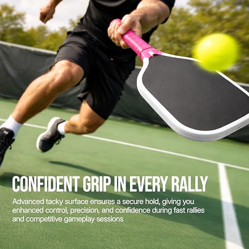 Pickleball Overgrip Tape - Ultra-Soft Cushioned Grip, Sweat-Resistant, Black - Tacky (3 Pack)