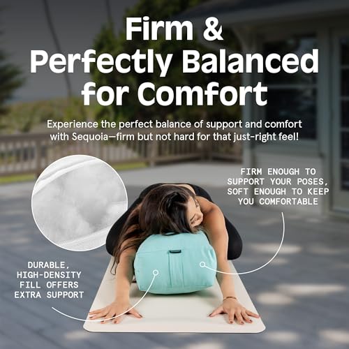 Yoga Bolster Pillow - Cotton Meditation Cushion for Support