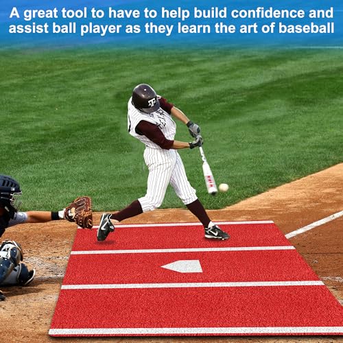 Asyxstar 6' x 4' Baseball Hitting Mat for Indoor/Outdoor Batting Practice