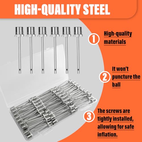 Ball Pump Needles - 50 Pack Heavy Duty Inflation Needles for Sports