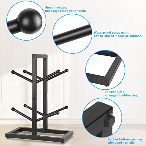 Fitlyiee Small 2-Layer Metal Basketball Storage Rack Indoor Outdoor