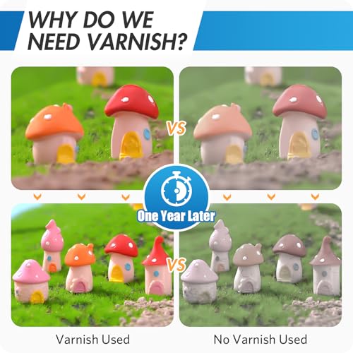 Air Dry Clay Varnish, 120ml Matte Glaze with 2 Brushes for Air Drying Clay, Clear Varnish for Craft Pottery, Oil Painting, Wood, Scratch Resistant Waterproof (120ML Matte)