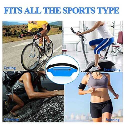 Waterproof Fanny Pack for Running - Adjustable Waist Belt - Blue