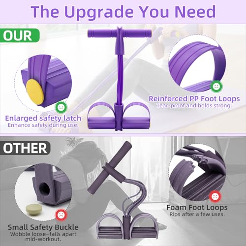 Enhanced Pedal Resistance Band with Handles for Full Body Workout