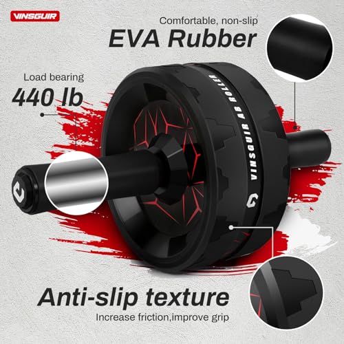 Ab Roller Wheel for Core Workout with Knee Pad – Home Gym Equipment