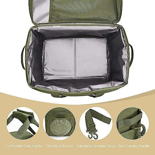 YOUNGOA Green 48 Can Insulated Soft Sided Collapsible Cooler Bag - 30L