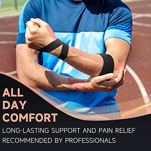 Premium Kinesiology Tape Roll - Elastic Athletic Support Tape, 2" x 16ft, Beige