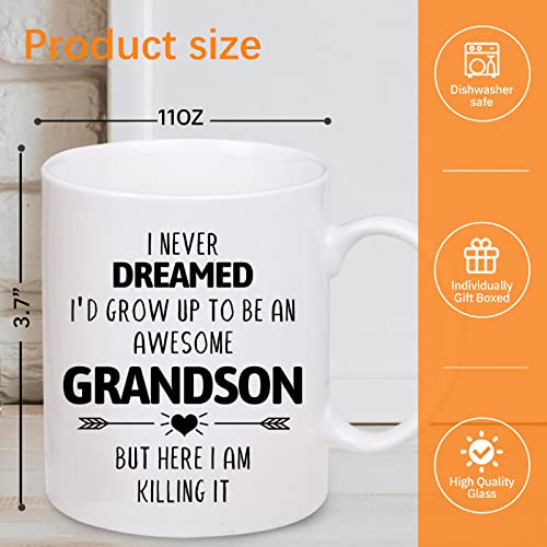 Funny Coffee Mug Gift for Grandson - Awesome Grandson 11oz