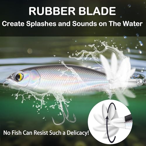 Topwater Propeller Fishing Lures - 5 Pcs 0.2oz Medium Set