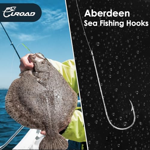Aberdeen Barbed Fishing Hooks - 25 Pcs Long Shank Size 3/0