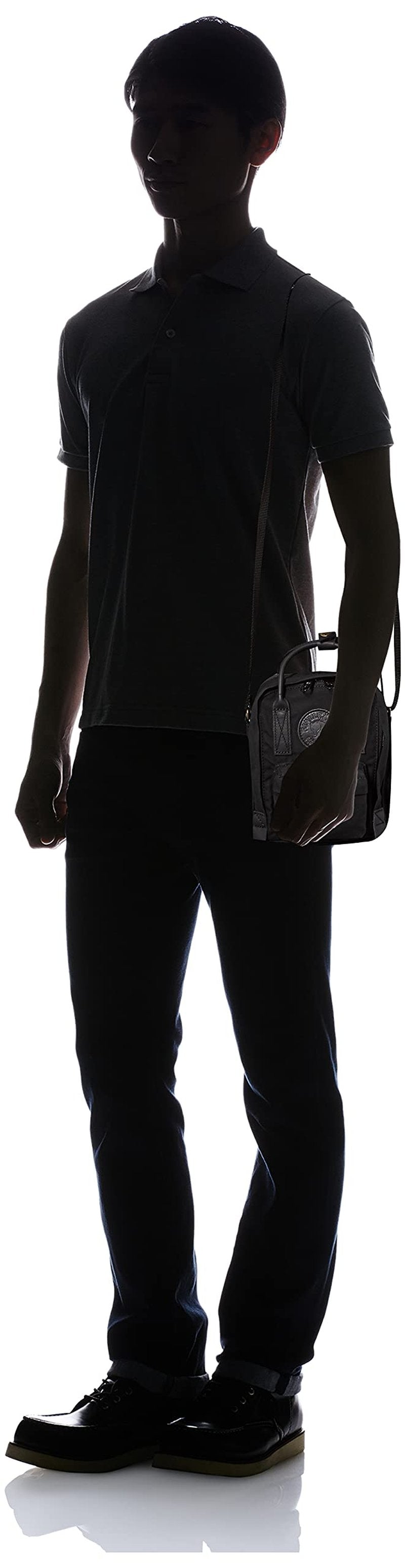 Fjällräven Kanken No. 2 Black Sling - Durable G-1000 Fabric, Premium Leather Details - Travel, Black, One Size