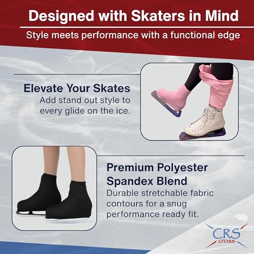 Youth White Lycra Ice Skating Boot Covers - Premium Protection