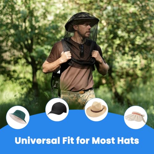 2 Pack Mosquito Head Net - Breathable Insect Protection for Outdoor Hiking