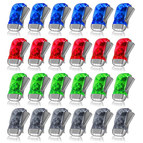 24 Pack Hand Crank LED Flashlights - No Batteries Emergency Portable Light