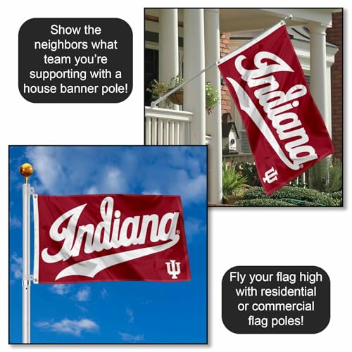 Indiana Hoosiers 3x5 College Banner Flag - Durable Polyester, Officially Licensed