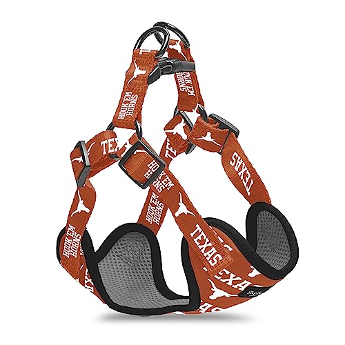 Texas Longhorns Step-In Dog Harness - Adjustable & Comfortable, Small