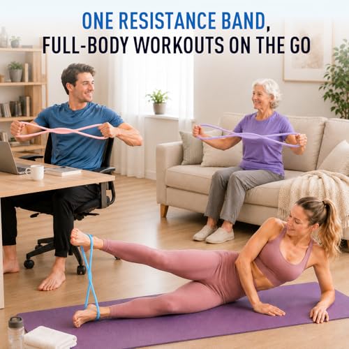 Figure 8 Resistance Bands - 3 Pack for Stretching & Toning