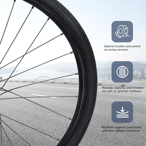 YILUXING 700x32C Bike Tire & Inner Tube Set for City & Hybrid Bikes