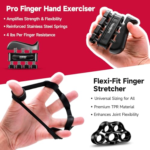 Adjustable Hand Grips Strengthener Kit - 5 Pack for Grip Training
