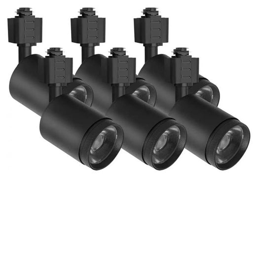 be studied 10W LED Black Track Lighting Heads, H Type Track Lighting Rail Ceiling Spotlight for Accent Task Wall Art Exhibition Lighting, and Wall Art Display Illumination 3000K-5700K, CRI90+ (6-Pack