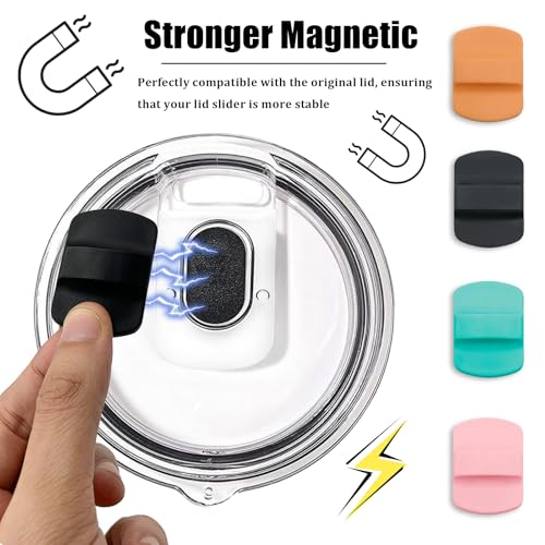Magnetic Slider Replacement for YETI Lids - 8 Pack in 4 Colors