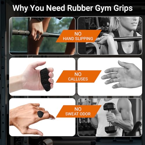 Weight Lifting Grips – Gym Workout Gloves for Men & Women - Black, Medium