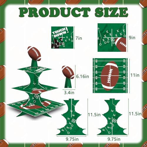 FRIDAY NIGHT Super Football Bowl Party Cardboard Cupcake Stands 3