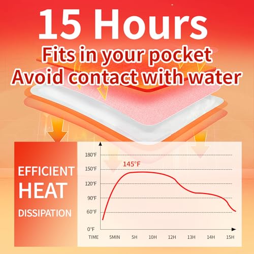 Disposable Hand Warmers - 15 Hours Odorless Heat Pack (10/50/100/200)