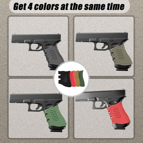 4Pack Glock Grip Tactical Pistol Holster Rubber Glove Sleeve