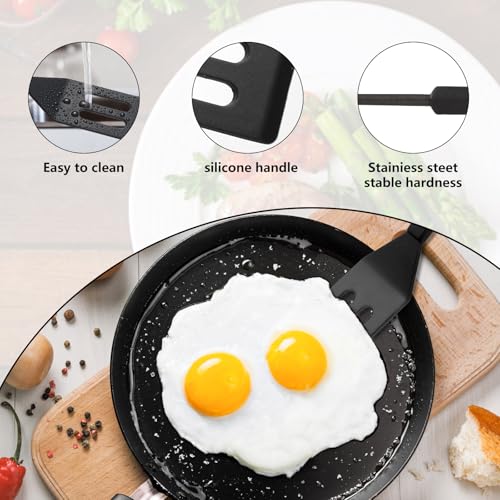 Small Silicone Spatula for Nonstick Cookware - Heat Resistant Mini Spatula (Black-2)