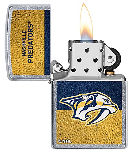 NHL Nashville Predators Windproof Pocket Lighter - Chrome