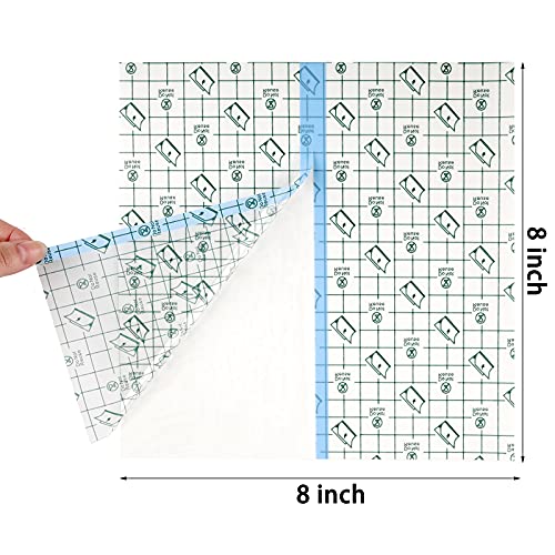 50 Pcs Waterproof Adhesive Bandages - 8 x 8 Inch Stretch Tape